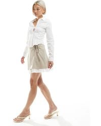Miss Selfridge - Tailored Ruffle Hem Mini Skirt - Lyst