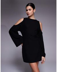 ASOS - Supersoft Cold Shoulder Mini Dress - Lyst