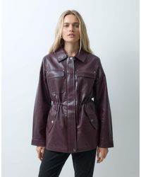 ONLY - Tie Waist Faux Leather Jacket - Lyst