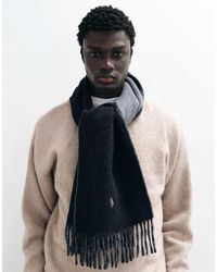Polo Ralph Lauren - Classic Rich Wool Blend Scarf With Logo - Lyst