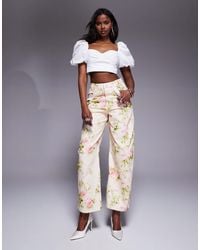 ASOS - Barrel Leg Heart Pocket Denim Jeans - Lyst