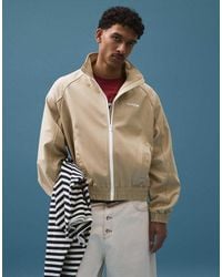 Bershka - Printed Zip-up Jacket - Lyst