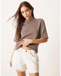 ASOS - Knitted Boxy T-shirt - Lyst