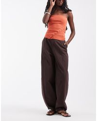 ASOS - Casual Barrel Leg Trousers - Lyst