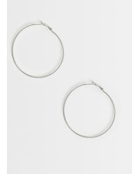 Reclaimed Vintage - Large Y2K Skinny Hoop Earrings - Lyst