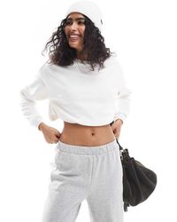 Pieces - Cropped Sweater Met Bolle Zoom - Lyst