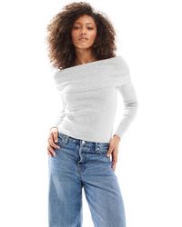 Cotton On - Cotton on - everfine - pull court en maille côtelée à épaules dénudées - Lyst