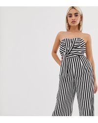 black and white striped jumpsuit boohoo