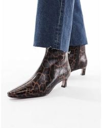 schuh - Kitten Heel Mid Ankle Boots - Lyst