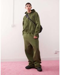 Reclaimed (vintage) - Zip Through Hoodie With Embroidered Logo Co-ord - Lyst
