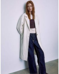 Stradivarius - Long Faux Shearling Lined Coat - Lyst