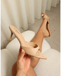 SIMMI - Silvia Peep Toe Heeled Sandals - Lyst