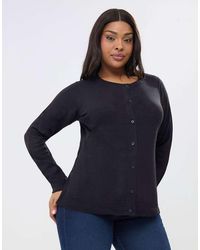 Yours Clothing - Button Through Cardigan - Lyst
