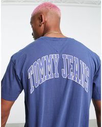 Tommy Hilfiger Back Logo Contrast T-shirt in Black for Men | Lyst 