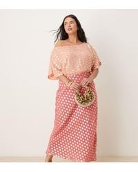Never Fully Dressed - Tilly Off Shoulder Metallic Maxi Dress - Lyst