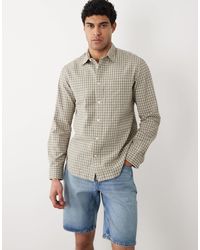 SELECTED - – langärmliges seersucker-hemd aus 100% baumwolle - Lyst