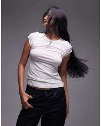 ARKET - T-Shirt A Maniche Corte Super Morbida Slim Fit Bianca - Lyst