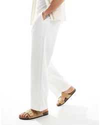 Abercrombie & Fitch - Pantaloni bianchi ampi e leggeri - Lyst