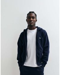 Lacoste - Zip Front Logo Hoodie - Lyst