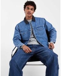 Levi's - Munroe Denim Trucker Jacket With Contrast Collar - Lyst