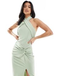TFNC London - Bridesmaid Cross Front Maxi Dress With Twist Detail - Lyst