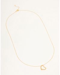 Lovisa - Collar Con Charm De Corazón De Plata De Ley Chapado En Oro De - Lyst