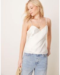Abercrombie & Fitch - Bare Back Pearl Shell Cami Top - Lyst