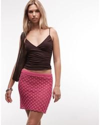 Reclaimed Vintage - Crochet Knit Skirt - Lyst