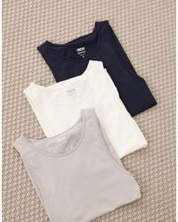 ASOS - Essentials 3 Pack Muscle Fit Vest - Lyst