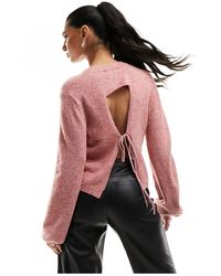 Aria Cove - Open Back Wide Sleeve Jumper - Lyst