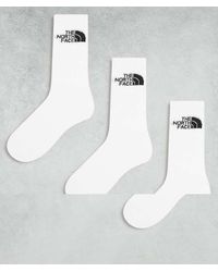 The North Face - Simple Dome 3 Pack Logo Socks - Lyst