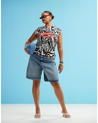 ASOS - Asos design curve – bermuda-shorts aus denim - Lyst