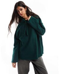 ASOS - Felpa Con Cappuccio Oversize Scuro Caldo Super Morbida - Lyst