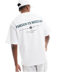 The Couture Club - T-shirt comoda bianca con grafica di scritta - Lyst