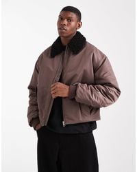 ASOS - Coach Jacket With Faux Fur Collar - Lyst