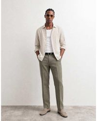 ASOS - Tailored Straight Leg Pants With Wool Blend - Lyst