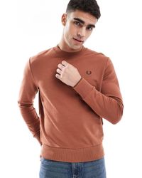 Fred Perry - Sudadera Claro Con Cuello Redondo De - Lyst