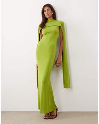 ASOS - Slinky Sleeveless Maxi Dress With Extreme Cape Shoulder Detail - Lyst