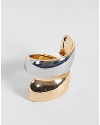 ASOS - Statement-ring aus metallmix mit wickel-design - Lyst