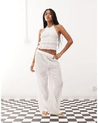 Collusion - Textured Wide Leg Co-ord Trousers - Lyst