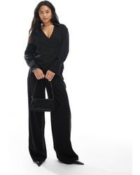 ASOS - Lyocell Wide Leg Dad Trouser Co Ord - Lyst