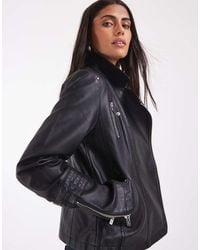 ONLY - Faux Leather Biker Jacket - Lyst