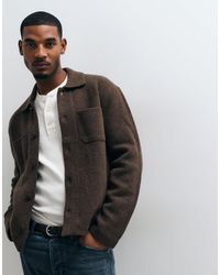 Abercrombie & Fitch - 100% Wool Oversized Button Up Shacket - Lyst