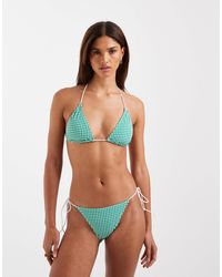 Vero Moda - Textured Tie Side Bikini Brief - Lyst
