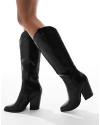 ASOS - Claudia Western Knee Boots - Lyst