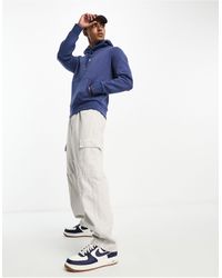 Polo Ralph Lauren - Sudadera azul jaspeado con capucha y logo central - Lyst