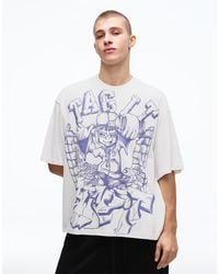 Bershka - Short Sleeve Boxy Print T-shirt - Lyst