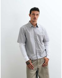 Hollister - Boxy Shirt With Long Sleeve Layer - Lyst