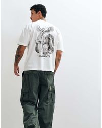 AllSaints - Seraph Short Sleeve Graphic Logo T-shirt With Back Print - Lyst