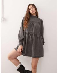 Miss Selfridge - Long Sleeve High Neck Dress - Lyst